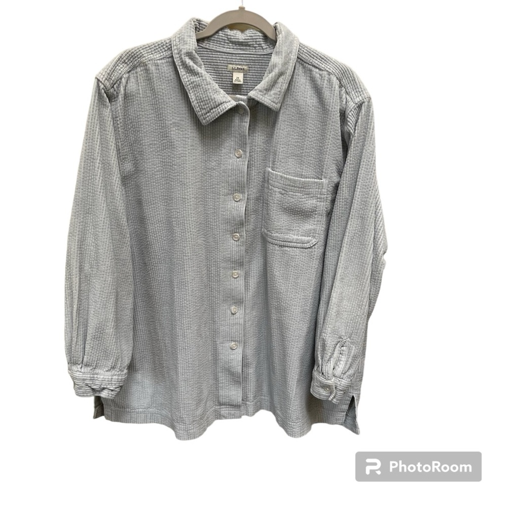 L.L. Bean Corduroy Shacket Shirt Size 2X Vintage
